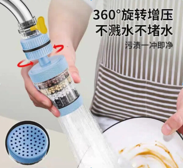 ১ পিস- Smart Water Filter Tap (৬ লেয়ার, ৩৬০° রোটেটেবল)