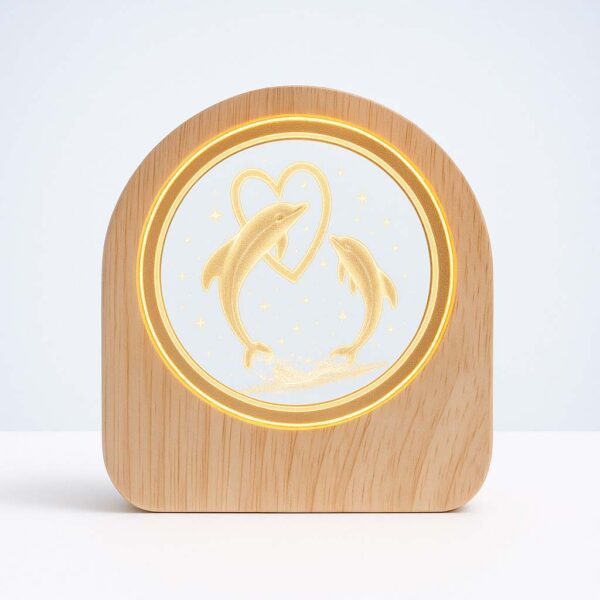 Love Fish Lamp/ 3D ক্রিস্টাল ল্যাম্প